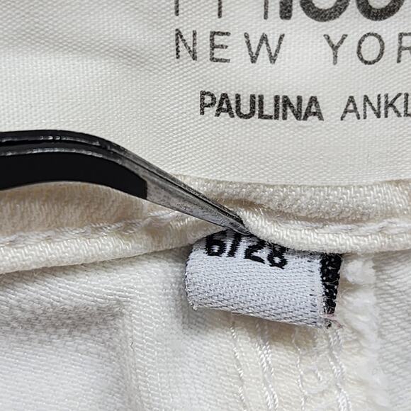 M1858 New York Jeans Womens 6/28 White Paulina Ankle Low Rise Skinny Stretch - Picture 6 of 14